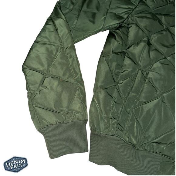 Alo Yoga Idol Quilted Bomber Jacket Hunter Green Size Small Studio Street Style - Picture 10 of 15
